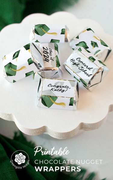 Green Cap Graduation Nugget Wrappers - Greengate Images