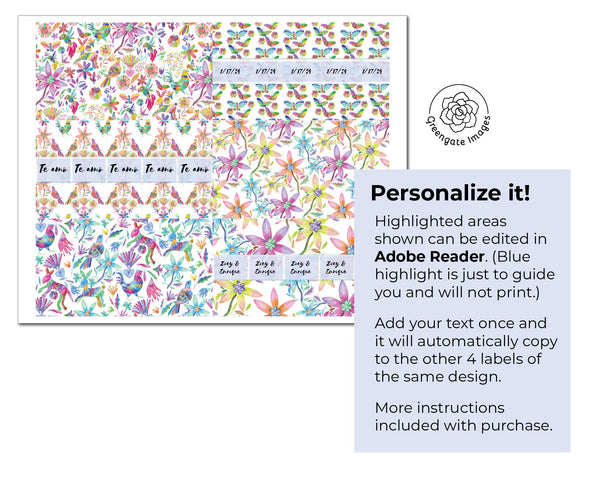 Otomi Nugget Wrappers - Printable Digital Download by Greengate Images