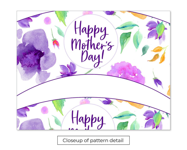 Mother's Day Cupcake Wrappers - Purple Floral - Printable Digital Download by Greengate Images