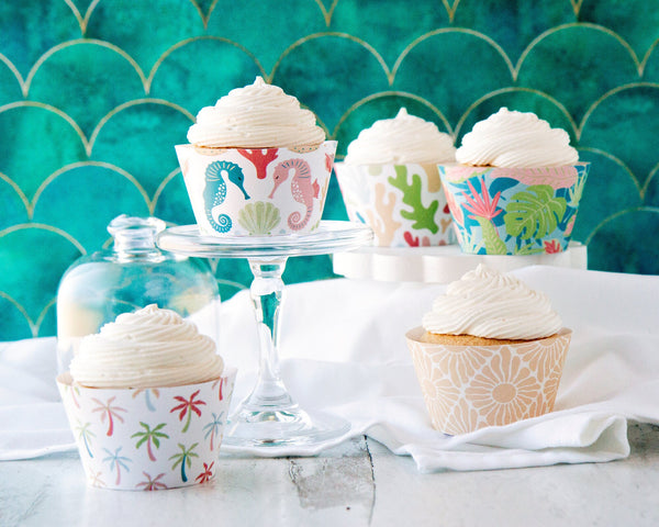 Tropical Cupcake Wrapper Set - Printable Digital Download by Greengate Images