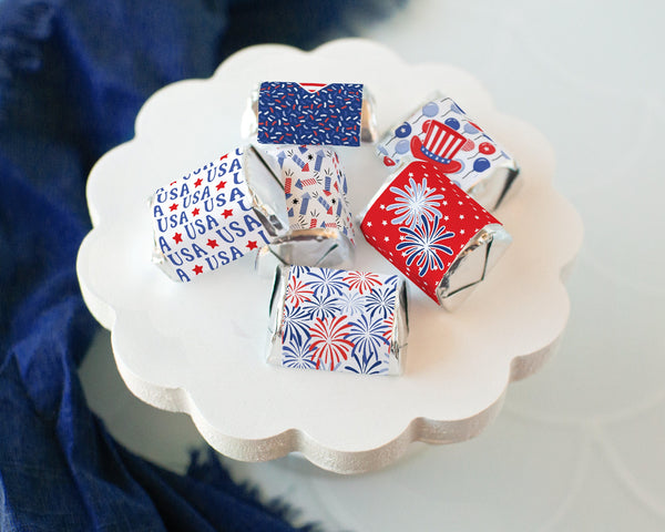 Patriotic Nugget Wrappers - Printable Digital Download by Greengate Images
