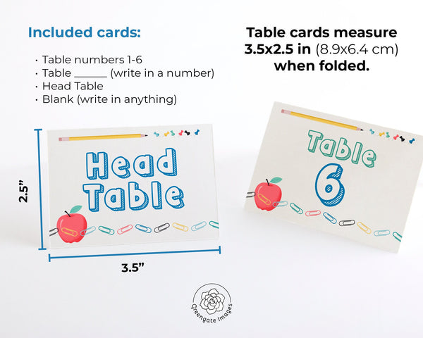 School-Themed Bunco Scorecard Set - Printable Digital Download by Greengate Images