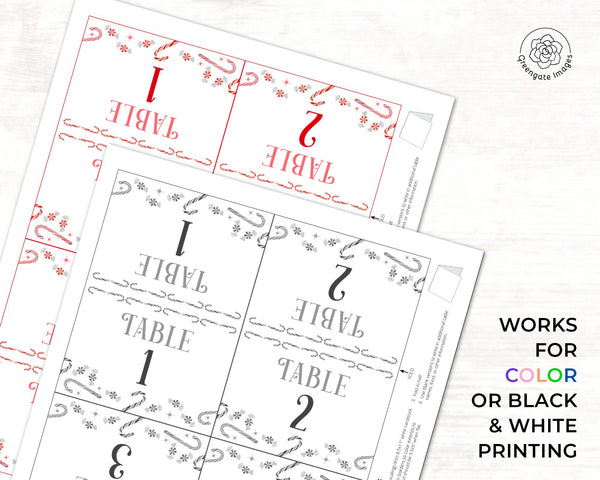 Candy Cane Bunco Scorecard Set - Printable Digital Download by Greengate Images
