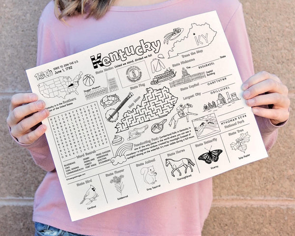 Kentucky Activity Page - Printable Digital Download by Greengate Images