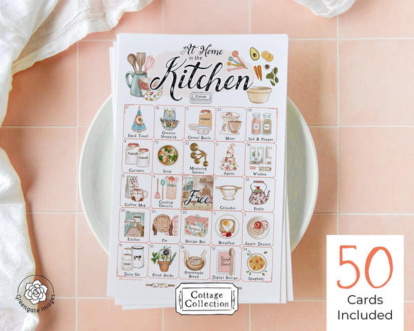 At Home in the Kitchen Bingo - Printable Digital Download by Greengate Images