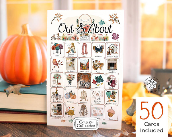 Fall Out & About Bingo - Printable Digital Download by Greengate Images