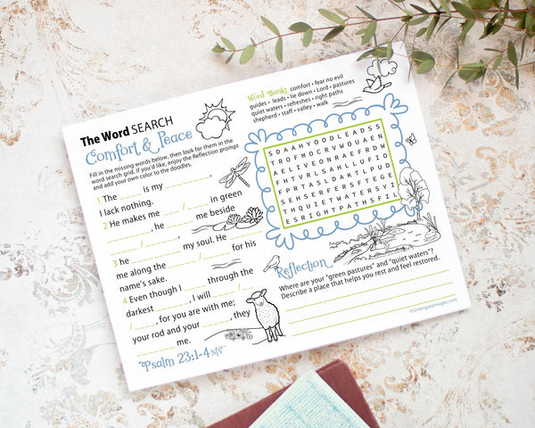 Bible Passage Word Search Duo - Printable Digital Download by Greengate Images