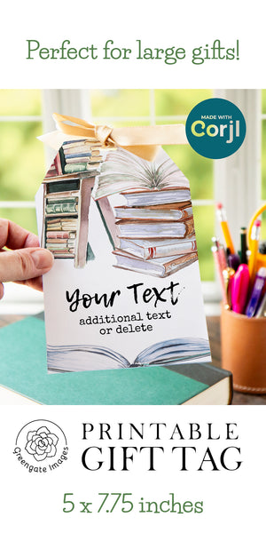 Library Staff Thank You Gift Tag - Jumbo Size - Greengate Images