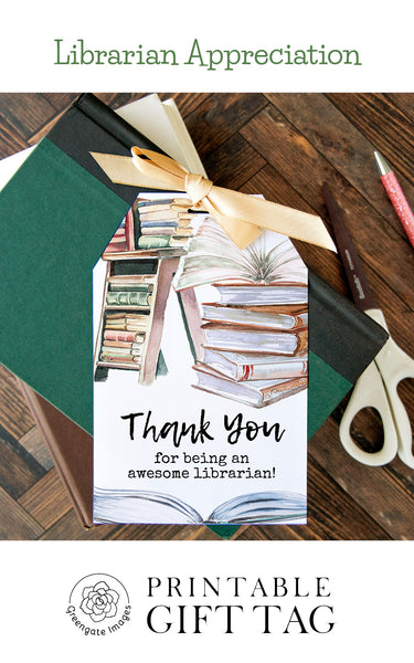 Library Staff Thank You Gift Tag - Jumbo Size
