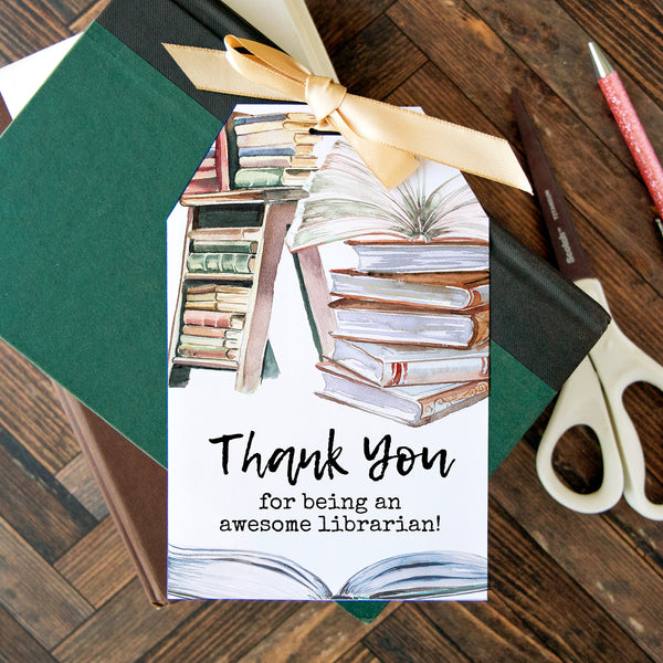 Library Staff Thank You Gift Tag - Jumbo Size - Greengate Images