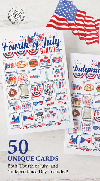 Fourth of July/Independence Day Bingo - Greengate Images