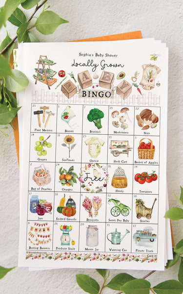 Locally Grown/Farmer's Market Baby Bingo - Greengate Images