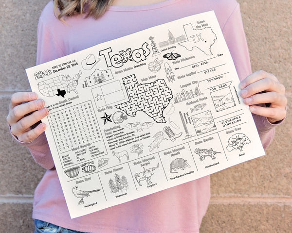 Texas Activity Page - Printable Digital Download by Greengate Images