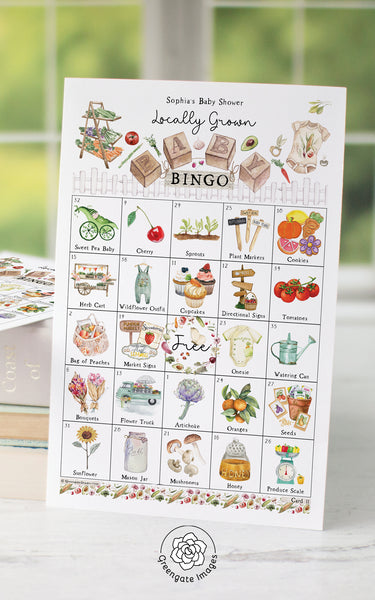 Locally Grown/Farmer's Market Baby Bingo - Greengate Images