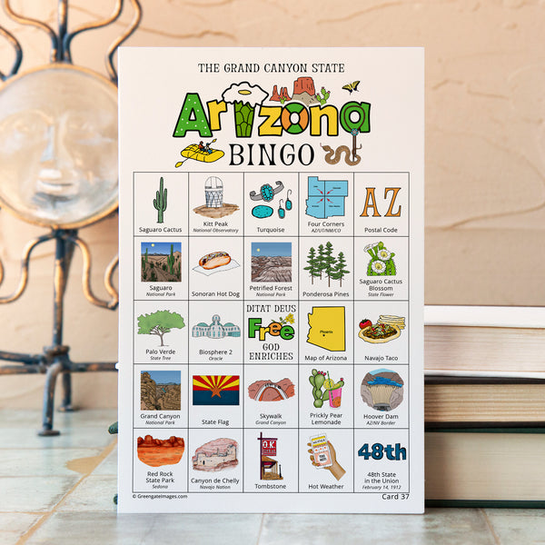 Arizona Bingo Cards - Printable Digital Download by Greengate Images