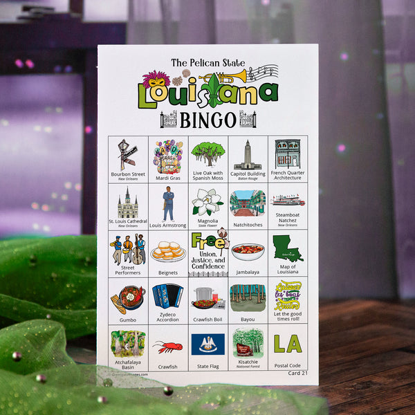 Louisiana Bingo Cards - Printable Digital Download by Greengate Images