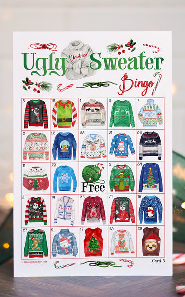 Ugly Christmas Sweater Bingo