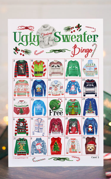 Ugly Christmas Sweater Bingo - Greengate Images