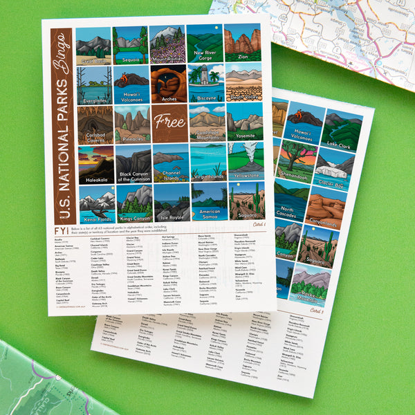 National Parks Bingo - Greengate Images