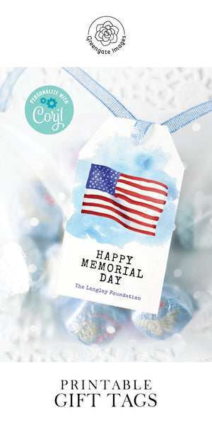 Patriotic/Memorial Day Gift Tag - American Flag