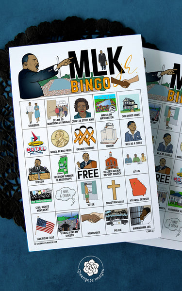 Martin Luther King, Jr. Bingo - Printable Digital Download by Greengate Images