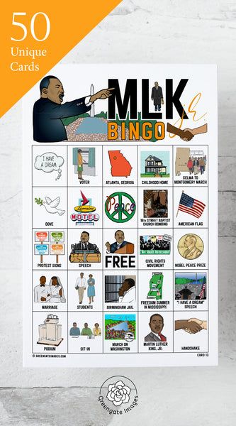 Martin Luther King, Jr. Bingo - Printable Digital Download by Greengate Images
