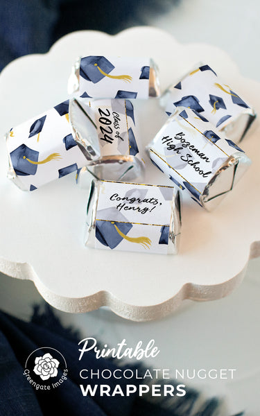 Navy Blue Graduation Nugget Wrappers - Greengate Images