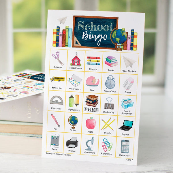 School Bingo - Color - Greengate Images