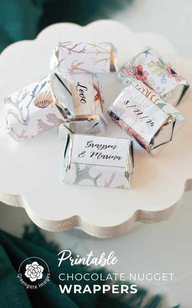 Beach Nugget Wrappers - Ocean Floral - Greengate Images