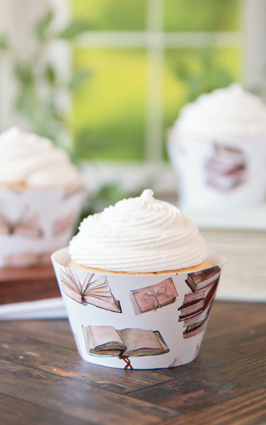 Books/Reading Cupcake Wrapper - Greengate Images