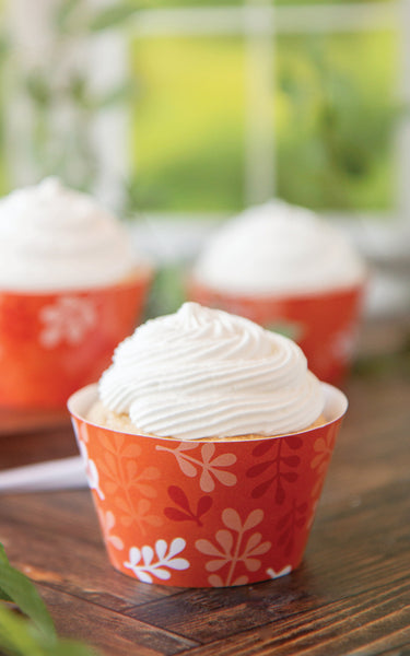 Orange Botanical Cupcake Wrapper - Greengate Images