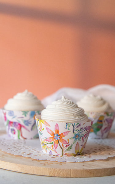 Otomi Mexican Folk Art Cupcake Wrapper Trio - Greengate Images