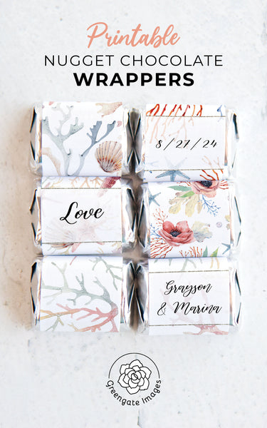 Beach Nugget Wrappers - Ocean Floral - Greengate Images