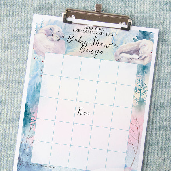 Winter Bingo Template - Greengate Images
