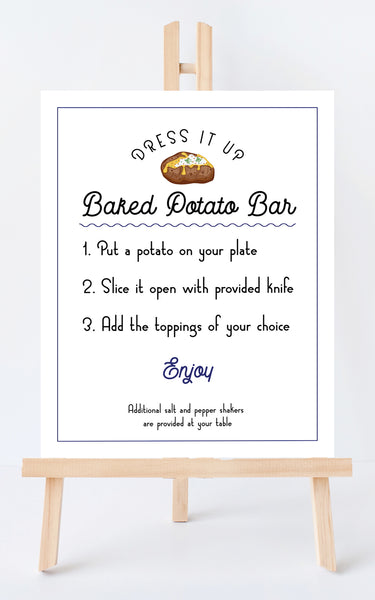 Baked Potato Bar Sign - Greengate Images