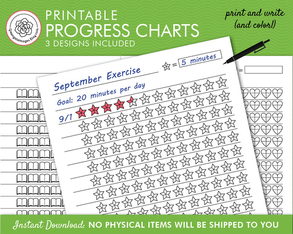 Progress Tracker Pack - Greengate Images
