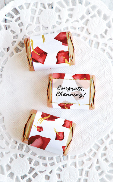 Red Cap Graduation Nugget Wrappers - Greengate Images