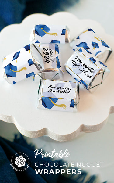 Royal Blue Graduation Nugget Wrapper - Greengate Images