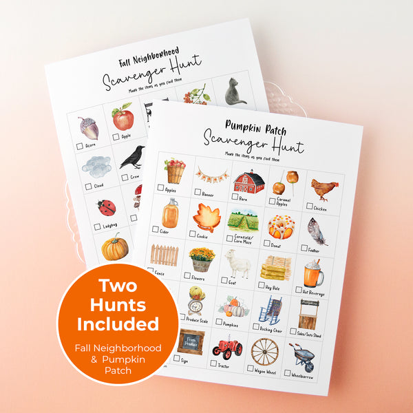 Fall and Pumpkin Patch Scavenger Hunt Set - Greengate Images