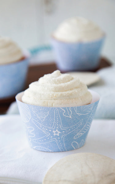 Beach Cupcake Wrapper - Shells and Starfish - Greengate Images