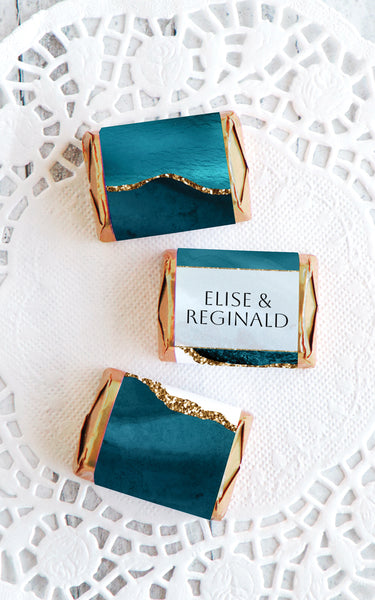 Teal Agate Nugget Wrappers - Greengate Images