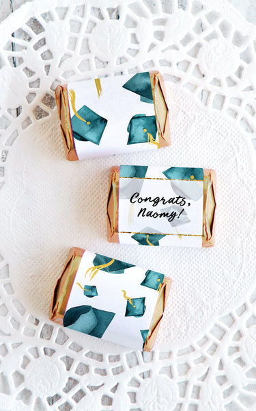 Teal Cap Graduation Nugget Wrappers - Greengate Images
