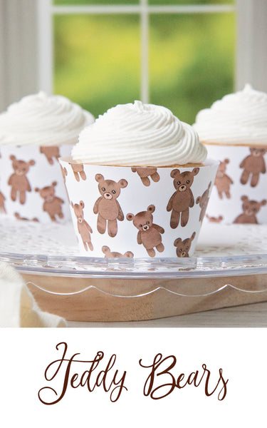 Teddy Bear Cupcake Wrapper - Greengate Images