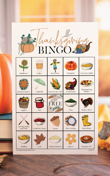 Thanksgiving Bingo - Color Illustrations - Greengate Images