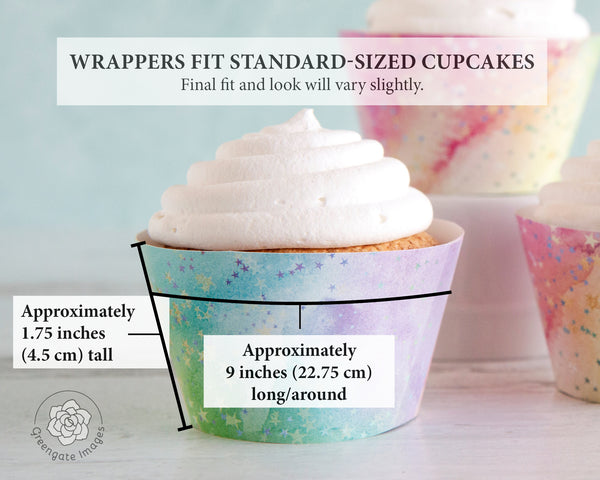 Pastel Rainbow Cupcake Wrapper - Greengate Images