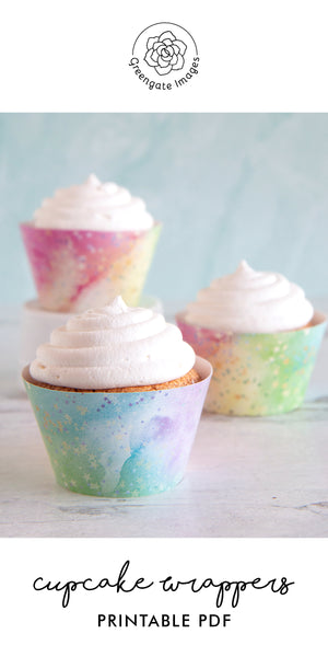 Pastel Rainbow Cupcake Wrapper - Greengate Images