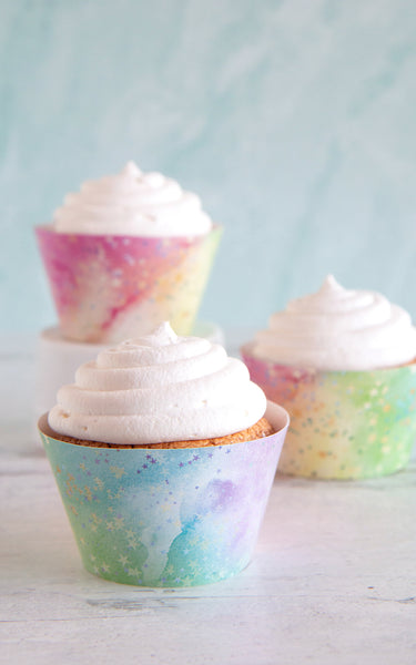 Pastel Rainbow Cupcake Wrapper - Greengate Images