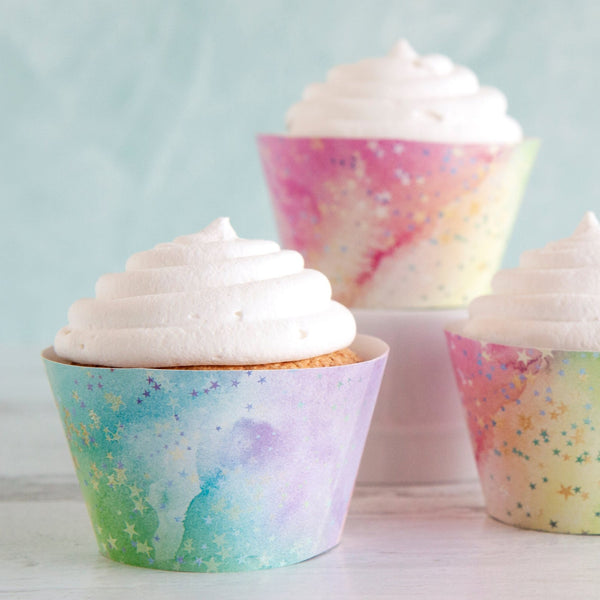 Pastel Rainbow Cupcake Wrapper - Greengate Images