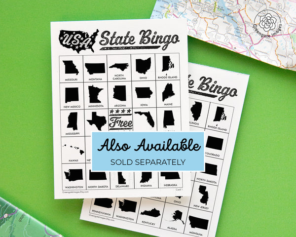 US State Bingo - Color - Greengate Images