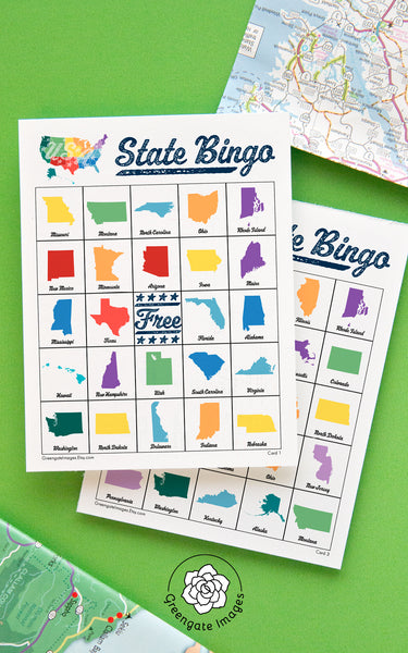 US State Bingo - Color - Greengate Images